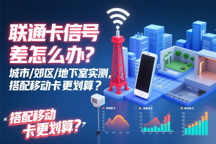联通卡信号差怎么办？城市/郊区/地下室实测，搭配移动卡更划算？