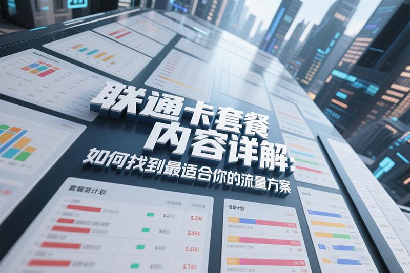 大流量联通卡办理：如何找到最适合你的流量方案？